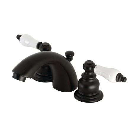 Kingston Brass KB950PL Mini-Widespread Bathroom Faucet with Retail Pop-Up, Matte Black KB950PL